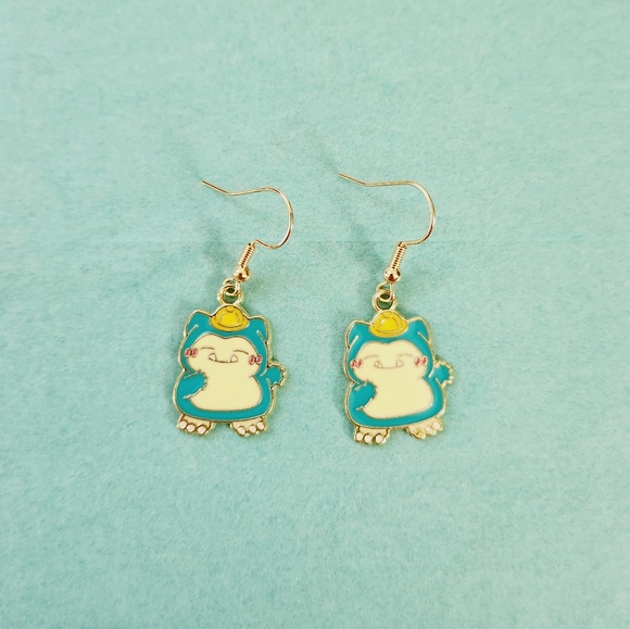 🔮3/$15 Pokemon Snorlax Earrings - Picture 1 of 4